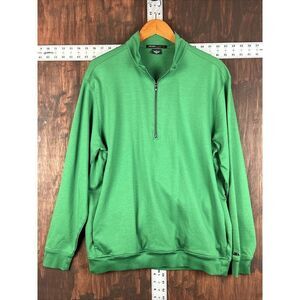 Nike Tiger Woods SAMPLE Long Sleeve Golf Pullover‎ Sweater 1/2 Zip Green Mens L